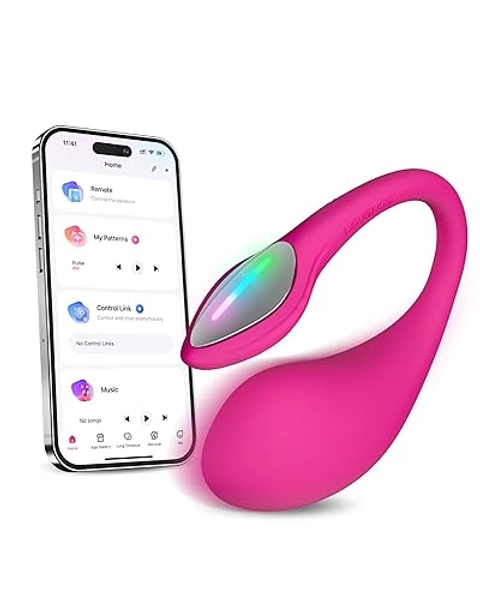 LOVENSE Lush 4 Remote Control G-spot Egg Vibrator with Vibrant LED Light Tail, Couples Sex Toys for Women, App Controlled Adult Toys & Games Long Distance Stimulate Vibrator Easy Use & Powerful