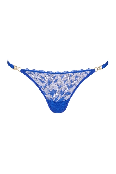 Thalassa Floral Lace Thong Royal Blue