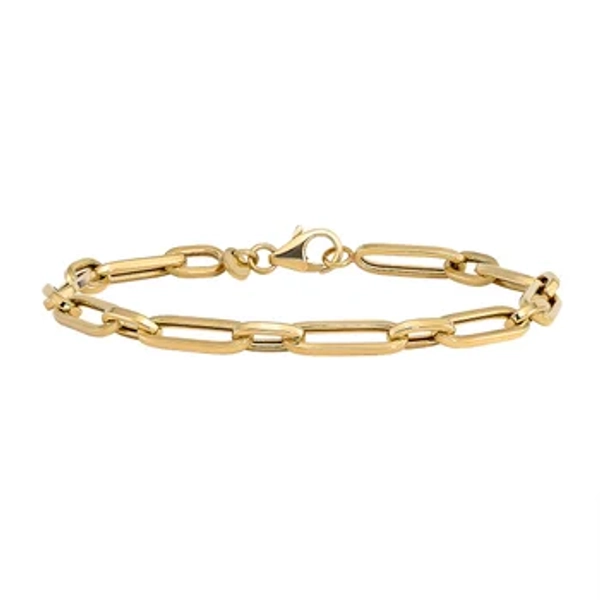 14kt Yellow Gold Paperclip Bracelet