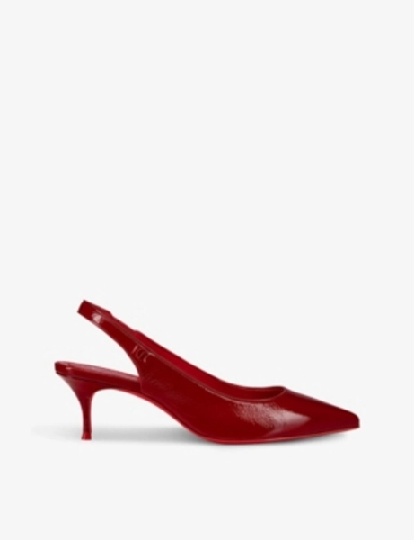 Sporty Kate 55 patent-leather leather heeled courts