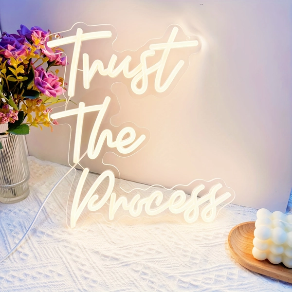  Led 'Trust the Process' sign