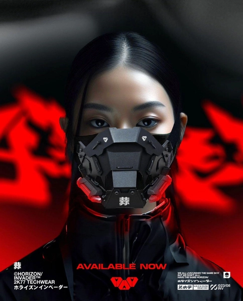 Techwear Mask, Cybernetic Series Mask - Cyberpunk Mask, Cyber street Mask, Ghost Mask