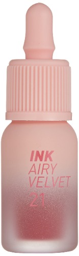 Peripera Ink Airy Velvet Lip Tint (0.14 fl oz) | High-Pigmentation, Lightweight, Soft, Moisturizing, Not Animal Tested | (#021 FLUFFY PEACH)