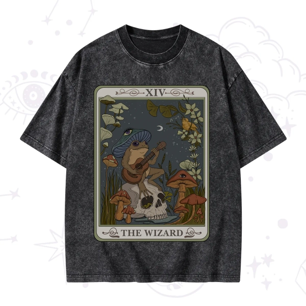 Purplehecate The Wizard Tarot Washed T-Shirt