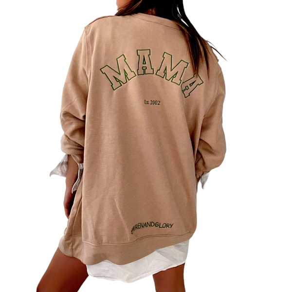 'Established Mama' Embroidered Crewneck