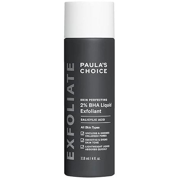 Paula's Choice Skin Perfecting 2% BHA Liquid Exfoliant - Salicylic Acid Peel for Face - Blackhead, Whitehead & Blemish Exfoliator - Combination to Oily & Acne Prone Skin - 118 ml