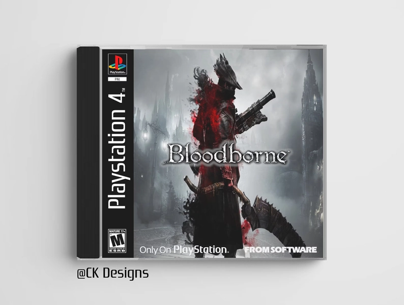 Bloodborne (PS4) custom PS1 inspired jewel case