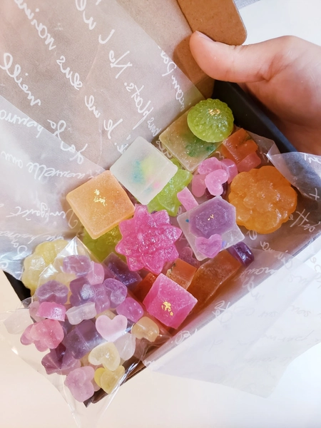 Ships After Christmas ** Best Seller Damso Cafe || Kohakutou Edible Crystal Jewel Box  || Vegan, Gluten-Free, ASMR Wagashi Dessert Gift