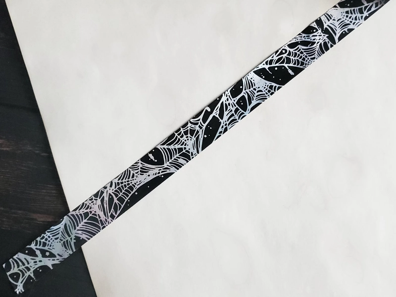 Silver holo Spider web WASHI Tape