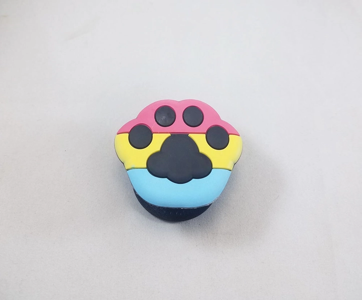 Pride Paws: Popsockets and Replaceable Tops, and Badge Clips - Pansexual / Popsocket