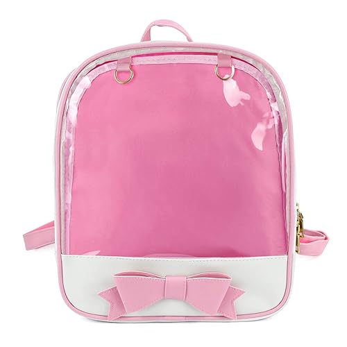 STEAMEDBUN Ita Bag Backpack Bowknot Kawaii Pin Display Backpack Bag with Insert - Light Pink