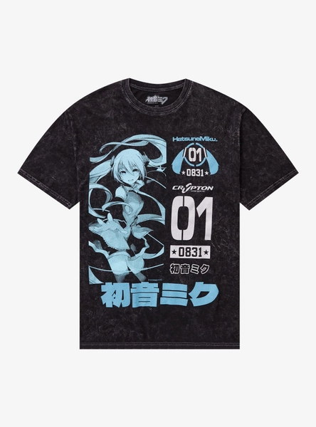Hatsune Miku Jumbo Graphic Mineral Wash T-Shirt