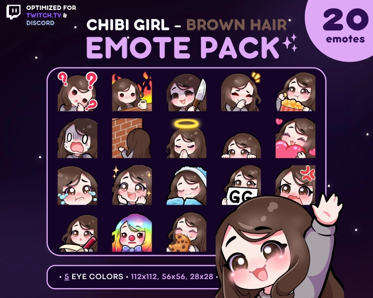 Chibi Girl Emote Pack