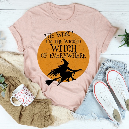 The Wicked Witch Of Everywhere Tee - Heather Prism Peach / L