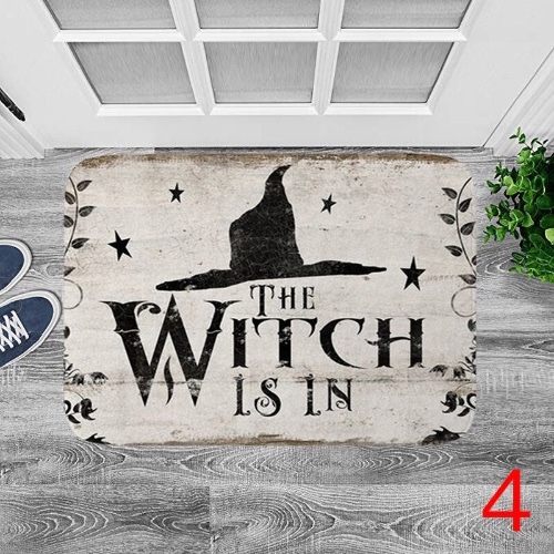 'The Witch Is In' Witch Themed Door Mats - Witch Mat / 15.7x23.6 inch