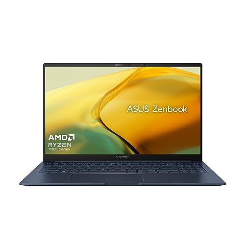 ASUS Zenbook 15 Laptop, 15.6” FHD Display, AMD Ryzen 7 7735U CPU, AMD Radeon Graphics, 16GB RAM, 512GB SSD, Windows 11 Home, Ponder Blue, UM3504DA-AS54 - 15.6" FHD