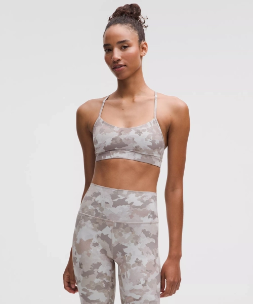 Flow Y Bra Nulu *Light Support, A–C Cups - Thawed Camo Warm Ash Grey Multi - 10