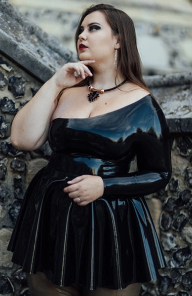Latex Asymmetrical Dress