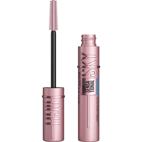 Maybelline Lash Sensational Sky High Waterproof Mascara Makeup, Volumizing, Lengthening, Defining, Curling, Multiplying, Buildable Formula, Brownish Black, 1 Count - 1 Count (Pack of 1) - BROWNISH BLACK