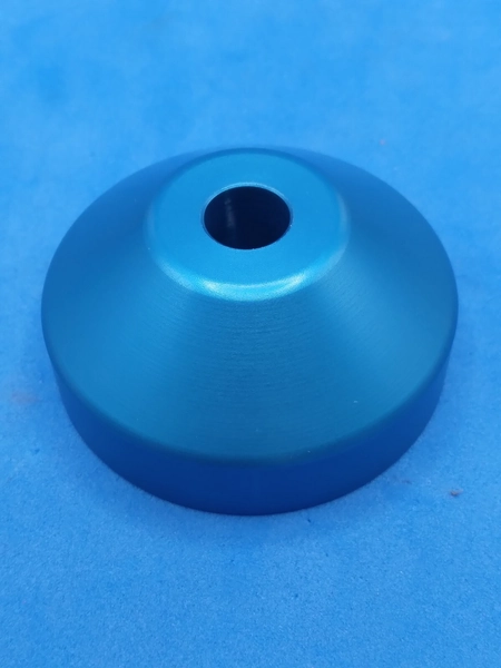 45 rpm Record Adapter Blue Color Dome solid Aluminum for 7" Inch Vinyl Records