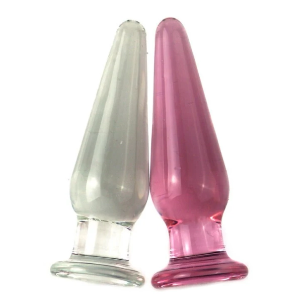 Glass dildo plug