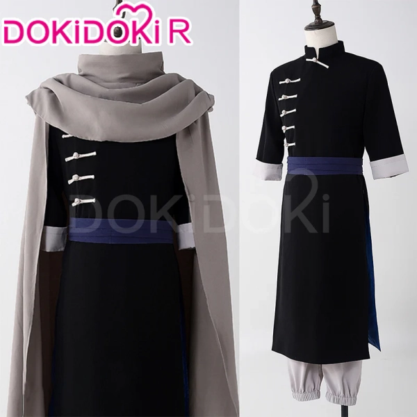 【Size XS-XL】DokiDoki-R Anime Cosplay Kamuii Costume Black Long Cape Suit