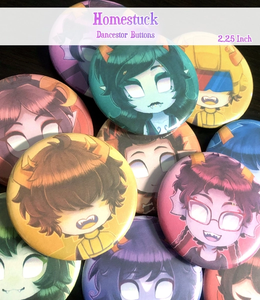 Homestuck Dancestor Trolls Buttons