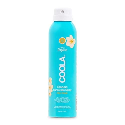 COOLA Organic Sunscreen SPF 30 Sunblock Spray, Dermatologist Tested Skin Care for Daily Protection, Vegan and Gluten Free, Piña Colada - Spray (6 Oz)