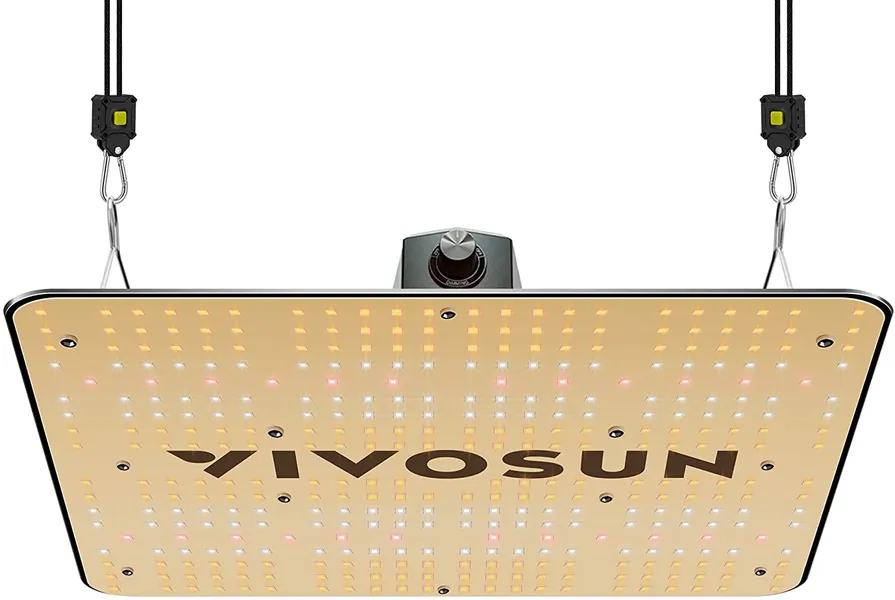 VIVOSUN VS1500 LED Grow Light with Samsung LM301 Diodes & Daisy Chain Driver Dimmable Lights Sunlike Full Spectrum for Indoor Plants Seedling Veg and Bloom Plant Grow Lamps for 3x3 Grow Tent