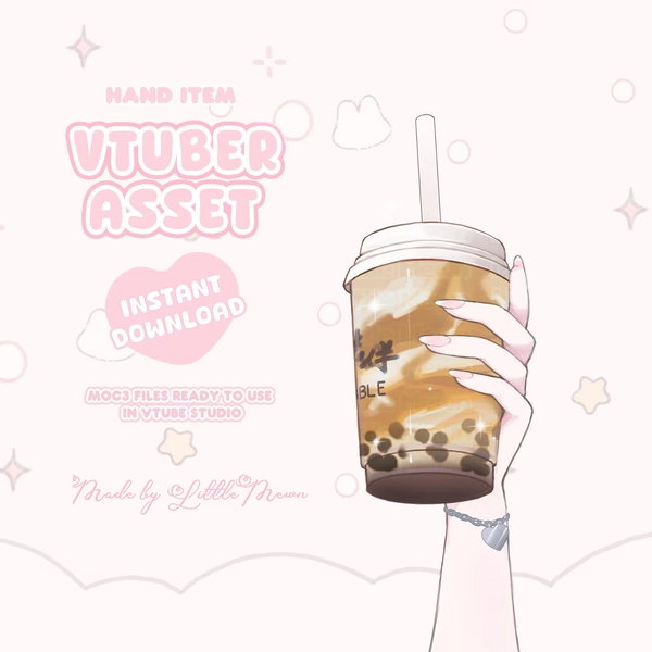 VTuber Asset | Rigged Brown Sugar Bubble Tea