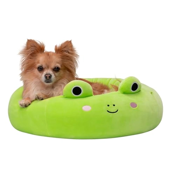 Squishmallows Official 20-Inch Wendy Frog Pet Bed - Small Ultrasoft Official Plush Pet Bed,green