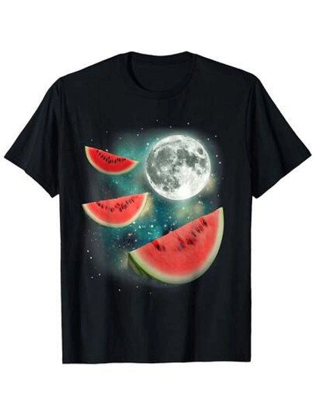 Three Watermelon Moon Funny T-Shirt