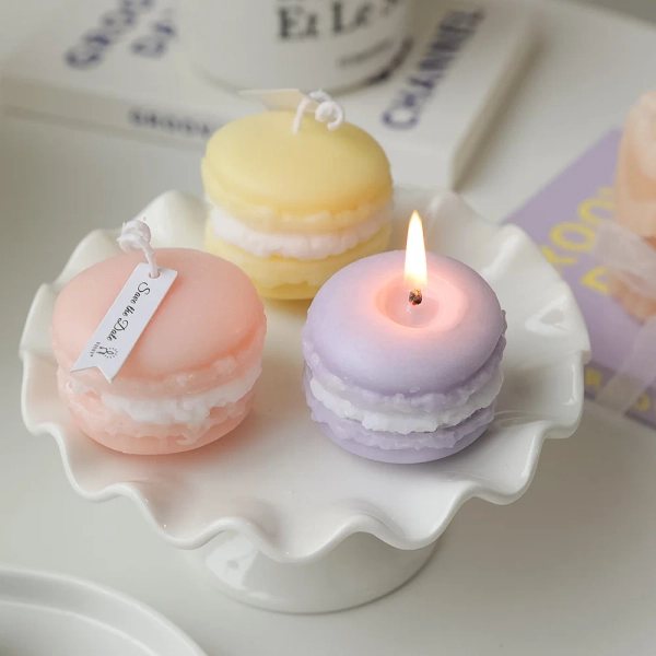 Adorable Pastel Macaron Scented Candle