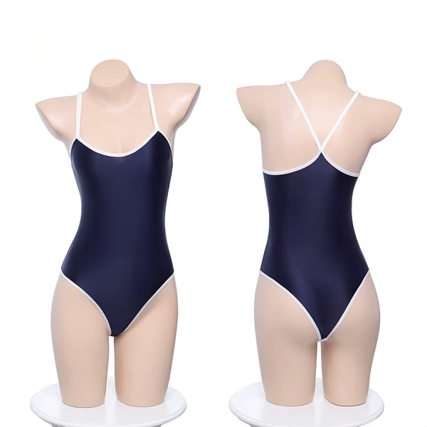 NEWJOINFUN Traje de baño de una pieza de estilo japonés de talla grande para mujer, traje de baño de alta elasticidad, traje de baño con tirantes sexy para piscina de playa - AliExpress 201768104