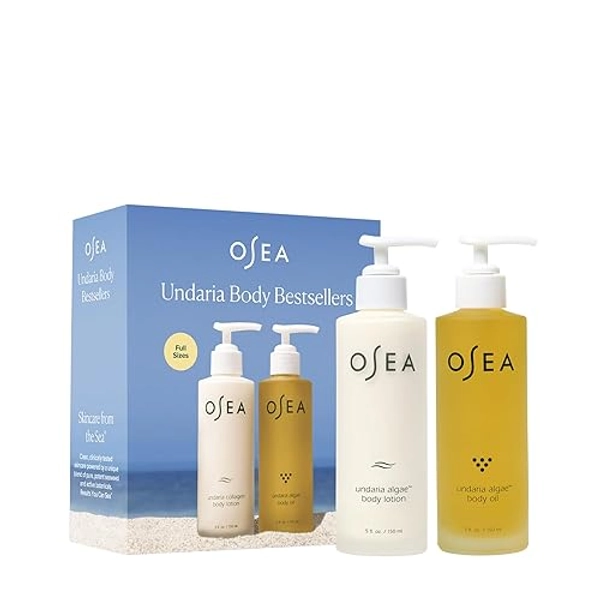 OSEA Undaria Body Bestsellers Full Size Set – Includes Undaria Algae Body Oil 5oz & Undaria Algae Body Lotion 5oz – Hydrating & Firming Body Care – Perfect Holiday Gift Set