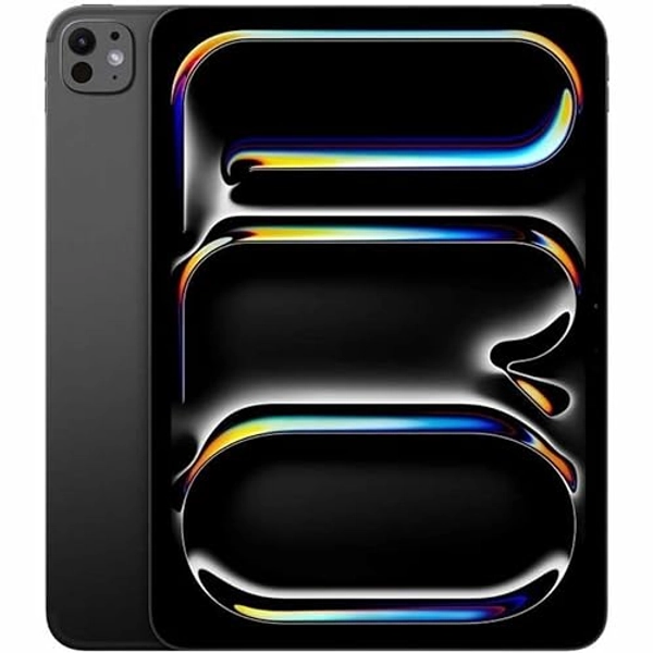 Apple 11" iPad Pro (M4): Ultra Retina XDR Display, 256 GB, 12 MP Querformat Frontkamera/12 MP Rückkamera, LiDAR Scanner, WLAN 6E und 5G Mobilfunk mit eSIM, Face ID, Standardglas – Space Schwarz