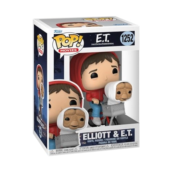 Funko POP! Movies: ET - Elliott - Elliot With ET In Bike Basket - E.T. the Extra Terrestrial - Collectable Vinyl Figure - Gift Idea - Official Merchandise - Toys for Kids & Adults - Movies Fans