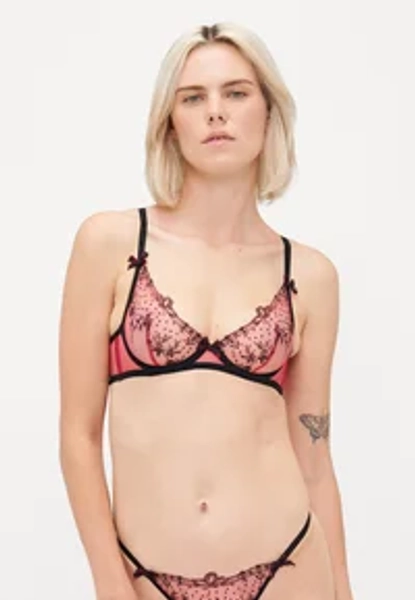 GRAICE BRA  - Underwired bra - black/pink