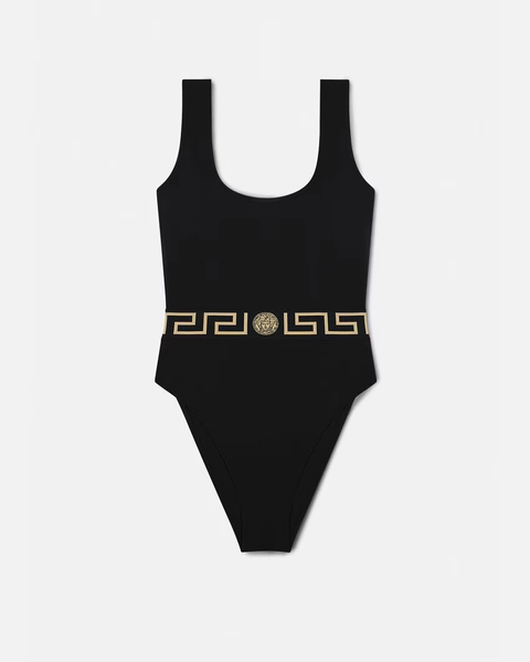 Greca Border One-Piece Swimsuit