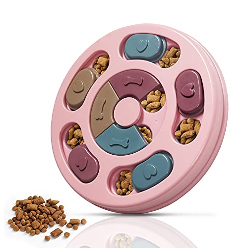 DR CATCH Dog Puzzle Toys,Dogs Food Puzzle Feeder Toys for IQ Training & Mental Enrichment,Dog Treat Puzzle - Level2-Pink