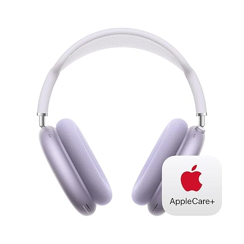 Apple AirPods Max Wireless Over-Ear Headphones, Pro-Level Active Noise Cancellation, Transparency Mode, Personalized Spatial Audio - Purple with AppleCare+ (2 Years) - USB-C - Purple - With AppleCare+ (2 Years)