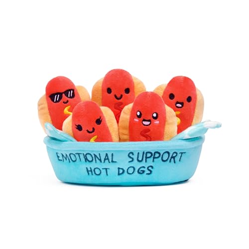 WHAT DO YOU MEME? Emotional Support Hot Dogs – Emotional Support Plushies, Cute Stuff & Funny Gifts by Relatable - Hot Dogs