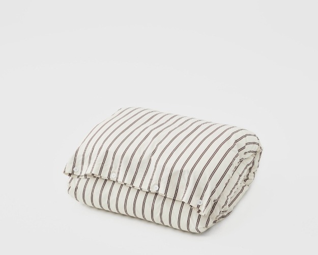 Tekla Cotton Percale Bedding - Hopper Stripes | European Pillowcase