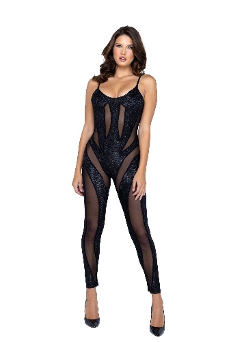 Roma Shimmer Skin Bodysuit Roma Confidential - X-Large / Black