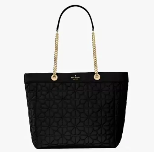 Spade Flower Quilted Fabric XL Tote