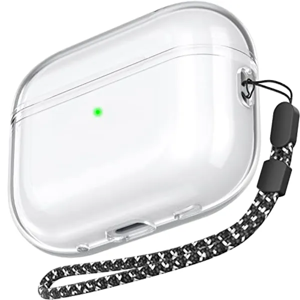 AHASTYLE Transparent Hülle für Airpods Pro 2 Schutzhülle und Haut Case für AirPods Pro 2022 [Unterstützung USB-C] [Kabelloses Laden] Kompatibel mit 2022 Airpods Pro 2 (Durchsichtig)