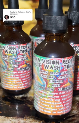 RETINA/VISION RECOVERY “Eye Wash” Tonic