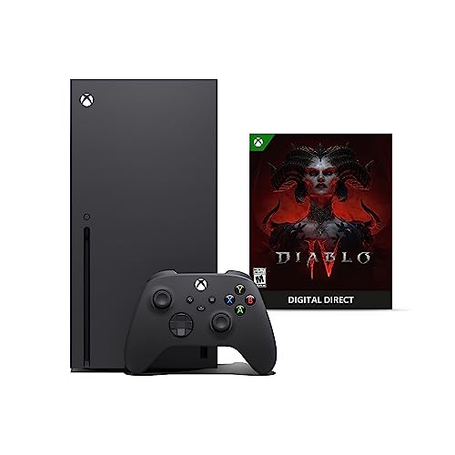 Xbox Series X – Diablo® IV Bundle – Includes Diablo® IV and bonus in-game content – 1TB SSD Gaming Console – 4K Gaming – 4K Streaming – Carbon Black - Diablo® IV Bundle