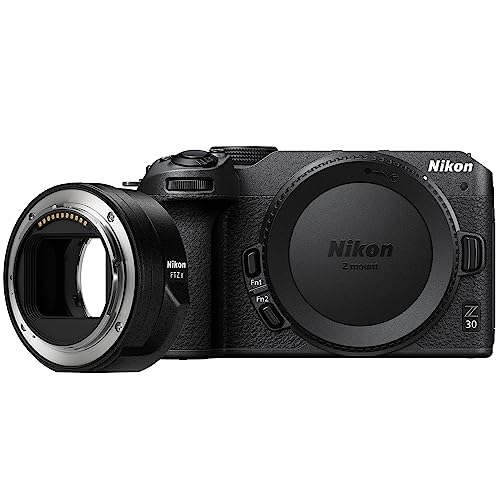 Nikon Z 30 with FTZ II Adapter | Our most compact, lightweight mirrorless camera with adapter for using Nikon DSLR lenses | Nikon USA Model