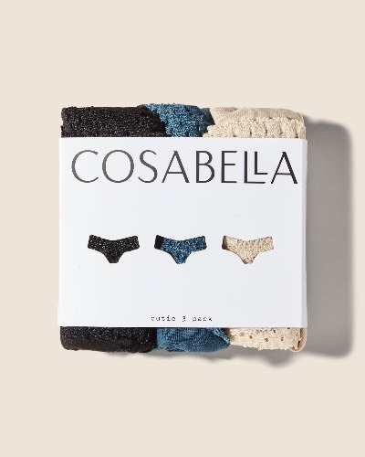 Perizoma – Confezione Da 3 | Black Mirtillo Blush / Taglia Unica